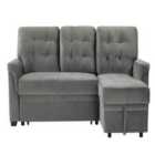 Furniture One 3 Seater Reversible Corner Storage Sofa Bed - Grey