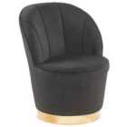 Beliani Armchair Alby Velvet Black