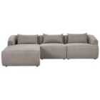 Beliani Right Hand Fabric Corner Sofa Taupe Svansele