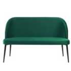 Beliani 2 Seater Velvet Kitchen Sofa Green Osby
