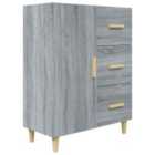 vidaXL Sideboard Grey Sonoma 69.5X34X90 Cm Engineered Wood