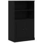Vidaxl Highboard Black Oak Engineered Wood Highboard Size