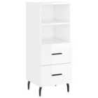 vidaXL Sideboard High Gloss White 34.5X34X90 Cm Engineered Wood