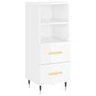 vidaXL Sideboard High Gloss White 34.5X34X90 Cm Engineered Wood