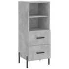 vidaXL Sideboard Concrete Grey 34.5X34X90 Cm Engineered Wood