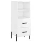vidaXL Sideboard High Gloss White 34.5X34X90 Cm Engineered Wood