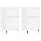 vidaXL Sideboards 2 Pcs White 40X35X70 Cm Engineered Wood