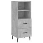 vidaXL Sideboard Concrete Grey 34.5X34X90 Cm Engineered Wood