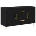 Vidaxl Sideboard Black Oak Solid Oak Wood Medium Black Oak Sideboard