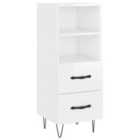 vidaXL Sideboard High Gloss White 34.5X34X90 Cm Engineered Wood