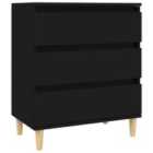 vidaXL Sideboard Black 60X35X70 Cm Engineered Wood