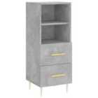 vidaXL Sideboard Concrete Grey 34.5X34X90 Cm Engineered Wood