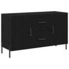 Vidaxl Sideboard Black Oak Wood Medium Black Oak Sideboard Rectangular