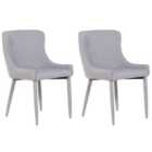Beliani Set Of 2 Dining Chairs Solano Faux Leather Black