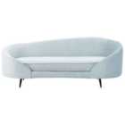 Beliani Velvet Sofa Light Blue Savar