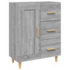 vidaXL Sideboard Grey Sonoma 69.5X34X90 Cm Engineered Wood
