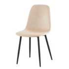Luxe Dining Chair 2Pc Cobbleston Black Powder Legs