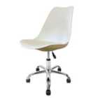 Fusion Living Soho Plastic Dining Chair With Swivel Base Vanilla