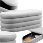 Bench Altu - With Velvet Or Bouclã© Cover, Padded, Hallway Storage