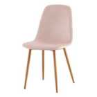 Luxe Dining Chair 2Pc Heavenly Pink Wood Printed Coating