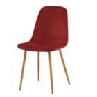 Luxe Dining Chair 2Pc Madder Brown Wood Printed Coating