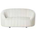 Beliani 2 Seater Velvet Sofa Off-white Malung