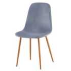 Luxe Dining Chair 2Pc Blue Mirage Wood Printed Coating