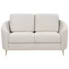 Beliani 2 Seater Fabric Sofa Light Beige Trosa
