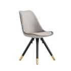 Life Interiors Ingle Sofia Velvet Dining Chair Upholstered For Dining Room Kitchen Restaurant Office, Dark Grey