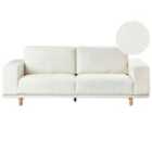 Beliani 3 Seater Boucle Sofa Off-white Nivala