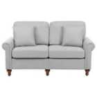 Beliani 2 Seater Fabric Sofa Light Grey Ginnerup