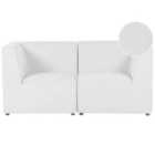 Beliani 2 Seater Modular Jumbo Cord Sofa Off White Lemvig