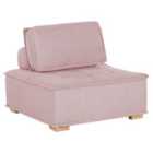 Beliani Fabric 1-seat Section Pink Tibro