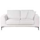 Beliani 2 Seater Fabric Sofa White Reinen