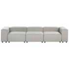 Beliani 3-seater Modular Fabric Sofa Light Grey Ardal