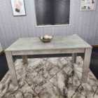 Wooden Rectangle Dining Table Set With 4 Mix Plastic Chairs - Dining Room Furniture