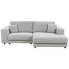 Beliani Left Hand 3 Seater Corner Sofa Light Grey Lofoten