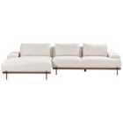 Beliani Right Hand Corner Fabric Sofa Beige Mariferd