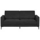 Beliani 3 Seater Fabric Sofa Black Fenes