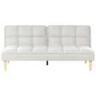 Beliani Fabric Sofa Bed Off-white Siljan