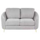Beliani 2 Seater Fabric Sofa Grey Trosa