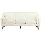 Beliani 3 Seater Fabric Sofa Off-white Lokka