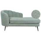 Beliani Left Hand Boucle Chaise Lounge Green Allier
