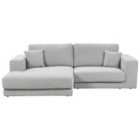 Beliani Right Hand 3 Seater Corner Sofa Light Grey Lofoten
