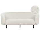 Beliani 3 Seater Boucle Sofa White And Black Loen