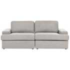 Beliani 3 Seater Fabric Sofa Light Grey Alla