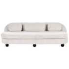 Beliani 3 Seater Fabric Sofa Off-white Fansen