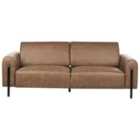 Beliani 3 Seater Fabric Sofa Brown Askim