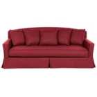Beliani 3 Seater Fabric Sofa Red Gilja