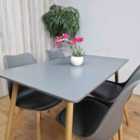 Rectangle Grey Dining Table Modern Table Kitchen Dining Room Furniture